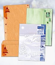 Weihnachtspapiere und Weihnachtsumschl&auml;ge