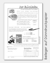 Dünndruckpapier für Beilger zur Erzeugung von Kaufimpulsen