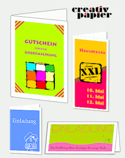 creativCARD - Faltkarten f&uuml;r Einladungen und Weihnachtsgr&uuml;&szlig;e