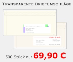 Das Angebot des Monats - Transparente Umschl&auml;ge