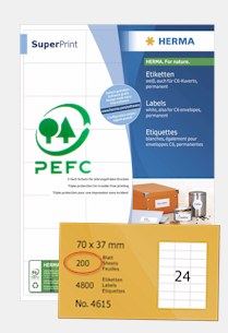 HERMA Kopieretiketten in der 200 Blatt Vorteilspackung