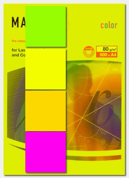 Neonfarbene Kopierpapiere f&uuml;r aktive Kopien