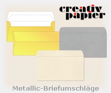 Metallic-Briefumschl&auml;ge - Gold-Metallic und Silber-Metallic