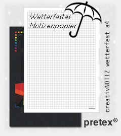 Wetterfestes Papier f&uuml;r handschriftliche Notizen