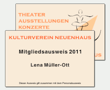 Der j&auml;hrliche Mitgliederausweis eines Kulturverenes