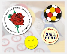 Runde Etiketten fallen sofort ins Auge