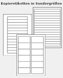 Kopier- und Laseretiketten in Sonderanfertigung