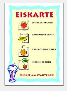 Eis- und Getr&auml;nkekarten f&uuml;r die Stra&szlig;engastronomie