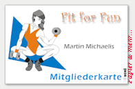 Mitgliederkarte f&uuml;r eine Fitness - Studio