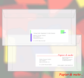 Transparente Umschl&auml;ge adressieren.