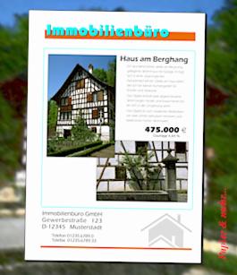 Immobilienbüro - Aushang