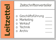 Leitaufkleber f&uuml;r Fachzeitschriften