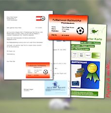 BriefCard - Briefbogen mit plastifizierter Karte f&uuml;r Vereinsausweise, Mitgliedskarte, Kundenkarten, und.. und.. und.. 