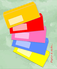 Farbige Briefumschl&auml;ge mit Fenster in neu attraktiven Farben