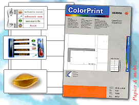 Spezialetiketten f&uuml;r Farblaserdrucker und Farbkopierer