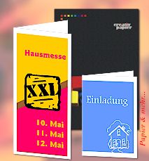 Creativ CARD - Faltenkarten für Einladungskarten, Menükarten, Flyer, Messeeinladungen und mehr