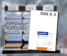SuperPrint Etiketten DIN A 3 aus Papier und Folien