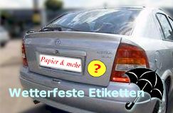 Wetterfeste Etiketten f&uuml;r Tintendrucker 