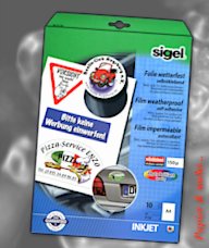 Wetterfeste Folien f&uuml;r  InkJet Drucker 