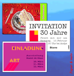 Beispiele f&uuml;r kreative Postkarten zum Selberdrucken