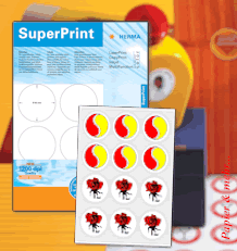 Runde Etiketten f&uuml;r Informationen und Preisetiketten