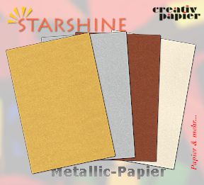 STARSHINE 120 - Metallicpapier f&uuml;r Laserdrucker - geeignet f&uuml;r Einladungen, Weihnachtspost, Men&uuml;karten, Speisekarten