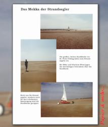 Eine Seite des Photoalbums, direkte auf Photopapier gedruckt. 