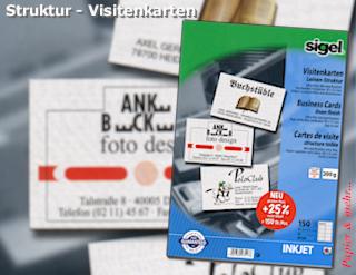 Visitenkarten f&uuml;r Tintenstrahldrucker mit feiner Microperforation 