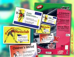 Visitenkarten f&uuml;r Farblaser, die technisch h&ouml;heren Anspr&uuml;chen gerecht werden. 