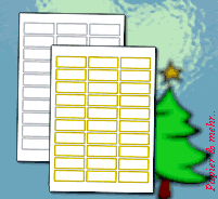 Festliche Etiketten f&uuml;r Geschenke 