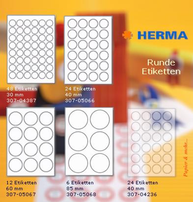 Runde Etiketten, Verschlussetiketten, Preisetiketten