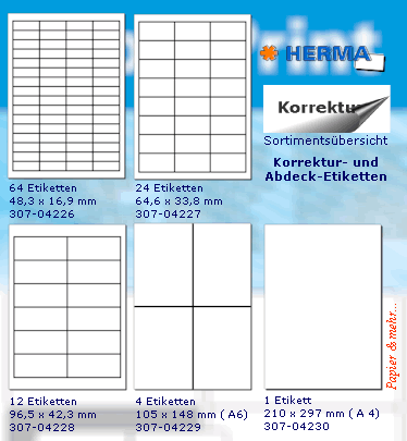 Blickdichte Abdecketiketten