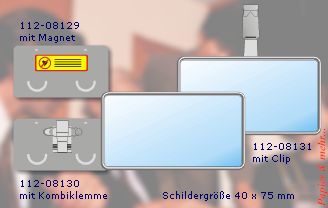 Namensschilder f&uuml;r Messen, Verkaufspersonal, Empfangspersonal, und... und... 