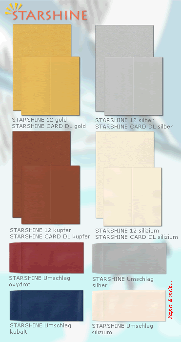 STARSHINE Metallicpapiere f&uuml;r weihnachtliche Post