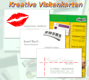 Kreative Visitenkarten für mehr als nur zur Pflege von Kontakten Kreative Visitenkarten für mehr als nur zur Pflege von Kontakten