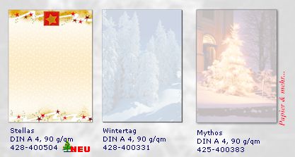 Papier mit weihnachtlichen Motiven