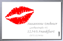 Fun-Karte mit Kussmund