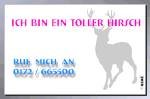 Fun-Karte Ich bin ein toller Hirsch