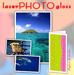 Anwendungsbeispiele f&uuml;r das extra starke Glossy-Papier f&uuml;r  Farblaserdrucker