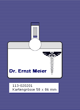 Namensschilder f&uuml;r Namenskarten in der Gr&ouml;&szlig;e  von Visitenkarten