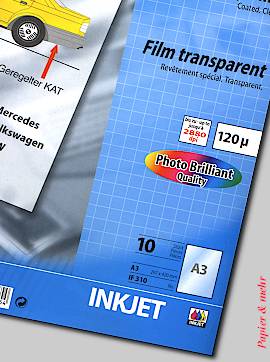 10 Blatt InkJet-Folien DIN A 3