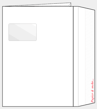 200 Faltentaschen DIN C 4 mit Fenster, wei&szlig;, 120 g/qm, Haftklebestreifen, Spitzboden