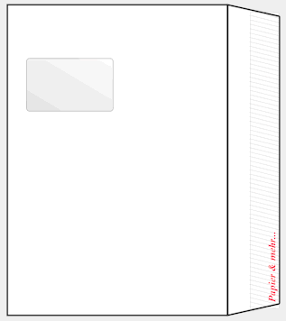 250 Versandtaschen DIN C 4 mit Fenster, wei&szlig;, 120 g/qm, Haftklebestreifen