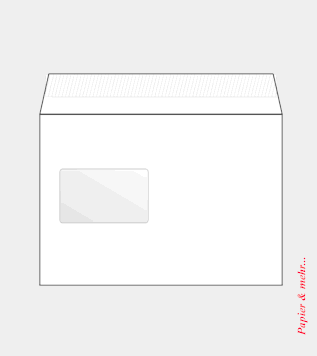 500 Versandtaschen DIN C 5 mit Fenster, wei&szlig;, 100 g/qm, Haftklebestreifen