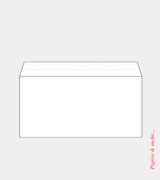 500 Briefumschl&auml;ge DIN lang, wei&szlig;, 100 g/qm, Haftklebestreifen