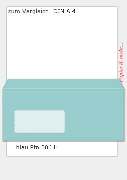 250 Colorline Fensterumschl&auml;ge DIN C 6-5 (DINL lang +), blau