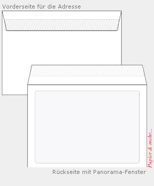 500 Panorama-Versandtaschen DIN C5, wei&szlig;, 100 g/qm, Haftklebestreifen