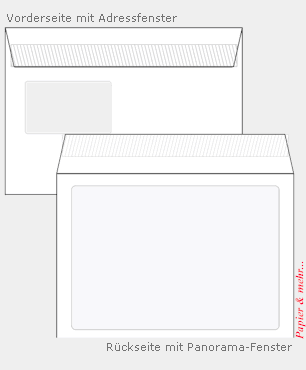 500 Panorama-Versandtaschen DIN C5, wei&szlig;, 100 g/qm, Haftklebestreifen