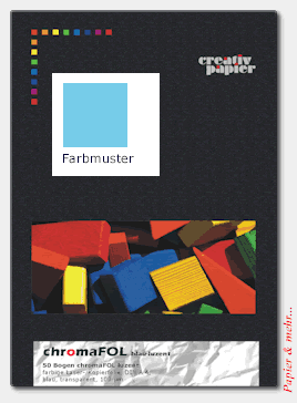 50 Bogen chromaFOL blau-luzent DIN A 4, rot, transparent