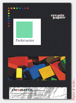 50 Bogen chromaFOL gr&uuml;n-luzent DIN A 4, rot, transparent